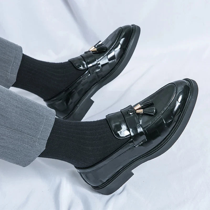 Mocassins Homme en Cuir Véritable à Pampilles