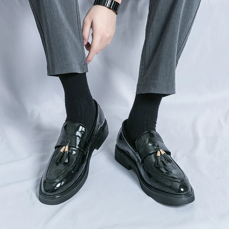 Mocassins Homme en Cuir Véritable à Pampilles