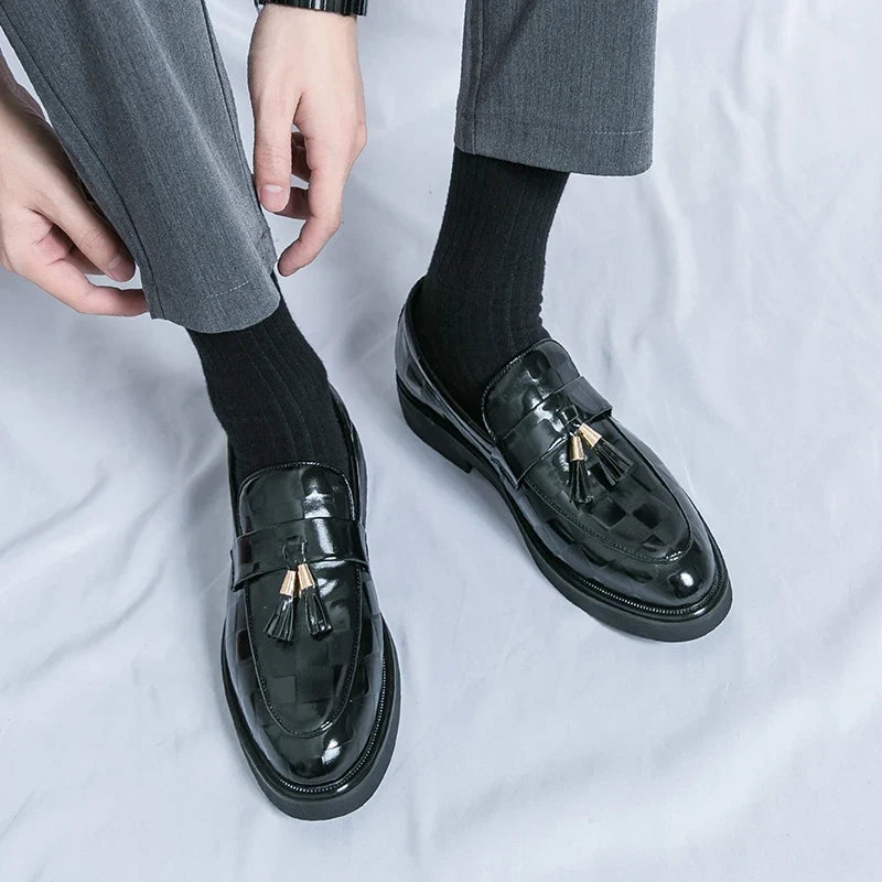 Mocassins Homme en Cuir Véritable à Pampilles