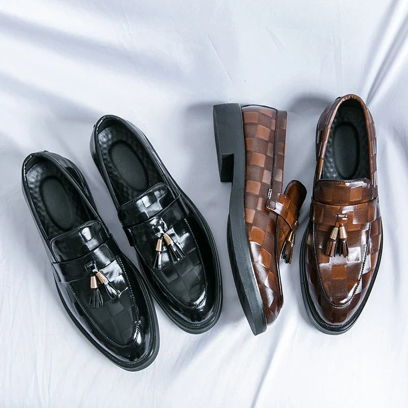 Mocassins Homme en Cuir Véritable à Pampilles
