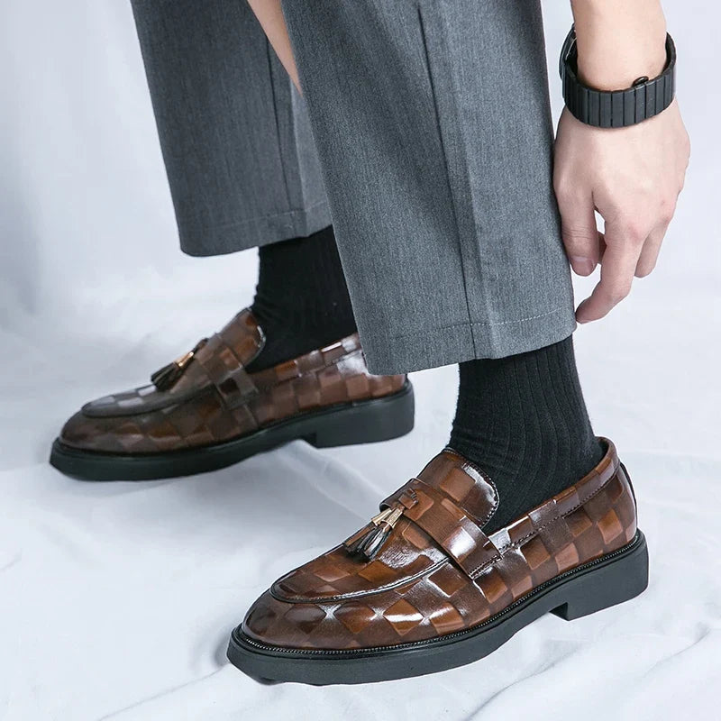 Mocassins Homme en Cuir Véritable à Pampilles
