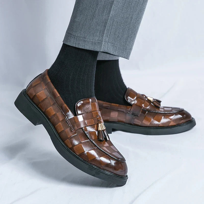 Mocassins Homme en Cuir Véritable à Pampilles