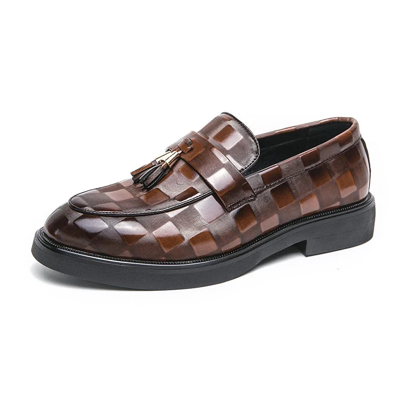 Mocassins Homme en Cuir Véritable à Pampilles