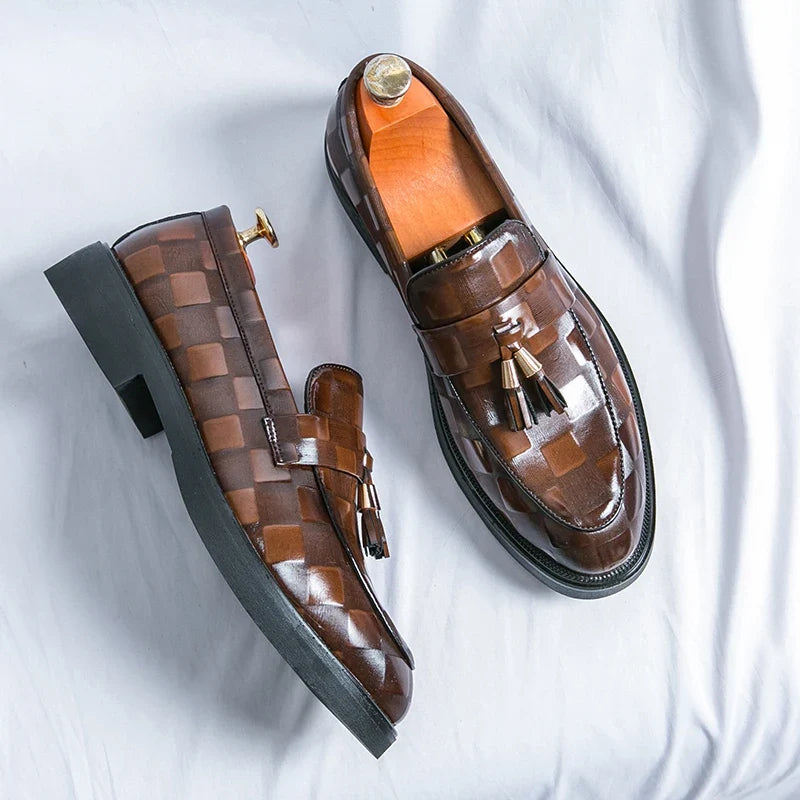 Mocassins Homme en Cuir Véritable à Pampilles
