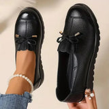 Mocassins Femme Cuir Orthopédiques Confort - Noir
