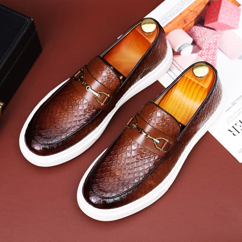 Yvonne - Mocassins Cuir Végan Tressés