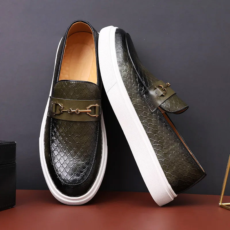 Yvonne - Mocassins Cuir Végan Tressés