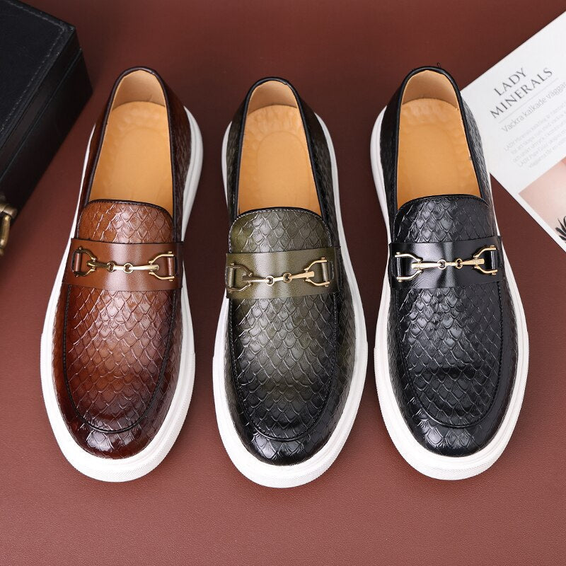 Yvonne - Mocassins Cuir Végan Tressés