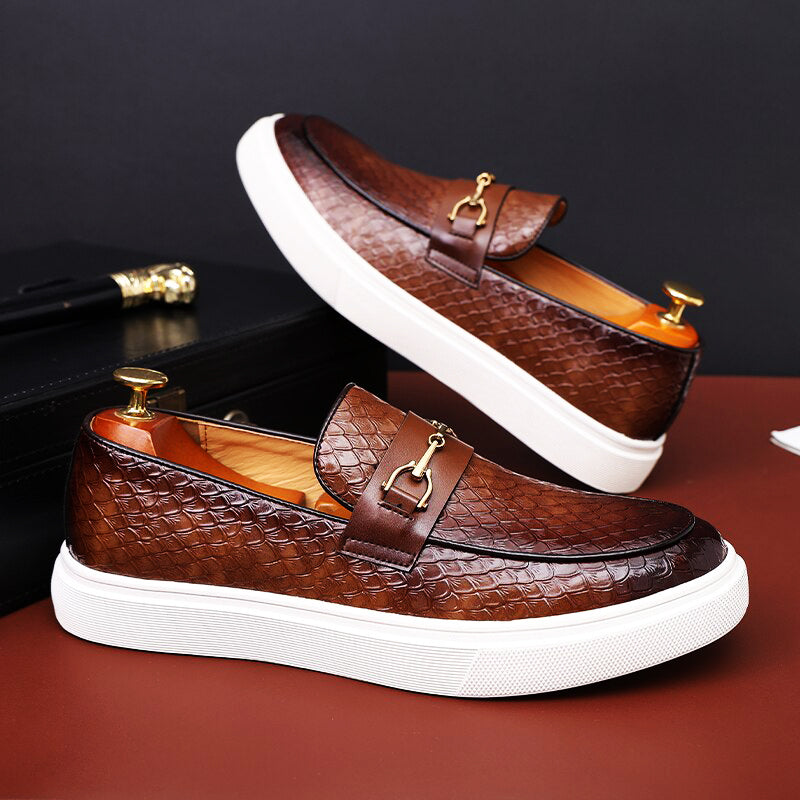 Yvonne - Mocassins Cuir Végan Tressés