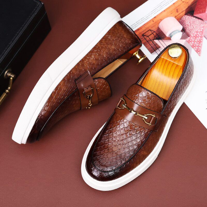 Yvonne - Mocassins Cuir Végan Tressés
