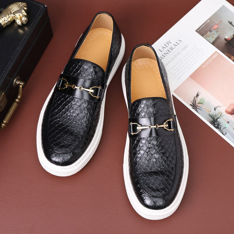 Yvonne - Mocassins Cuir Végan Tressés