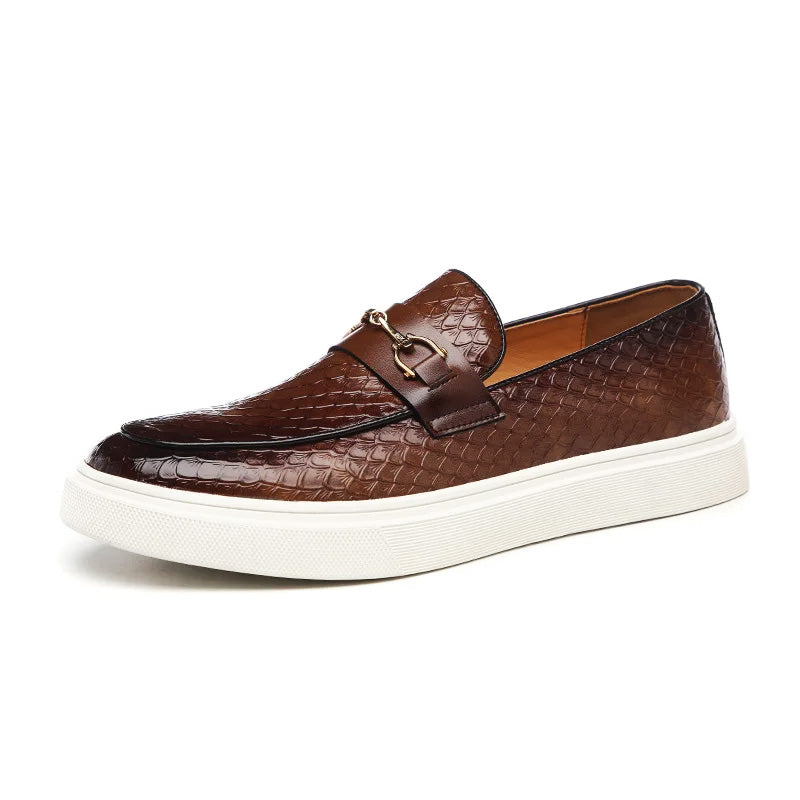Yvonne - Mocassins Cuir Végan Tressés