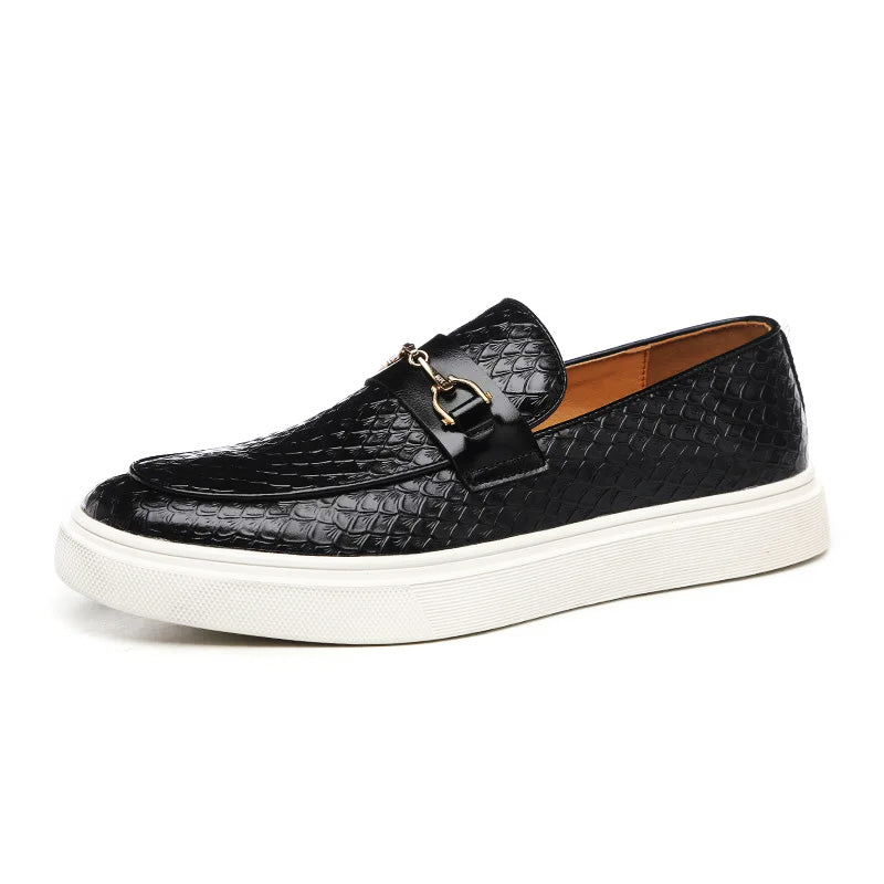 Yvonne - Mocassins Cuir Végan Tressés