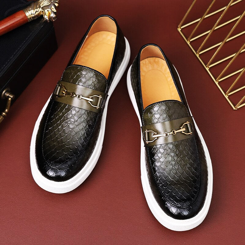 Yvonne - Mocassins Cuir Végan Tressés