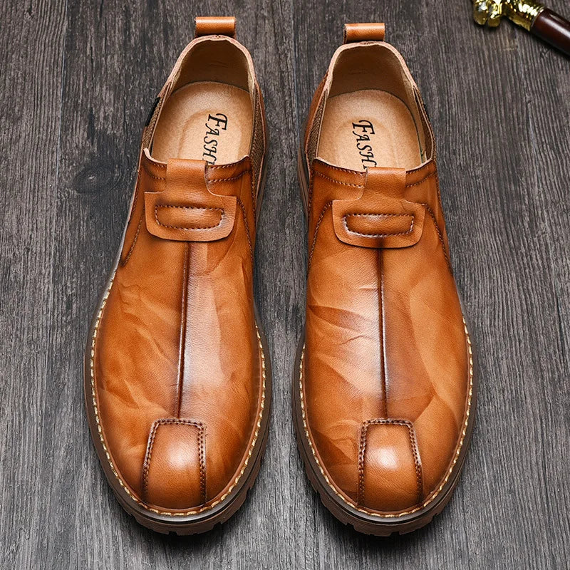 Mocassins en cuir véritable pour homme