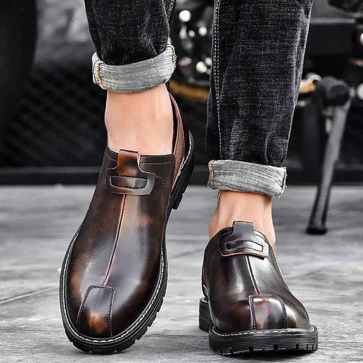 Mocassins en cuir véritable pour homme