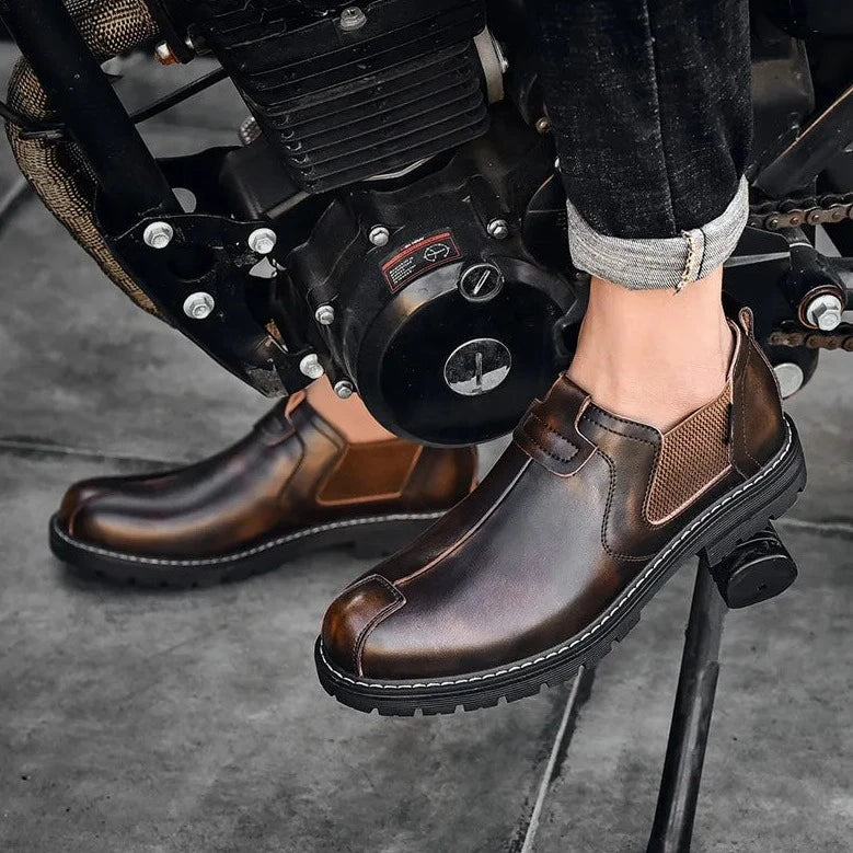 Mocassins en cuir véritable pour homme