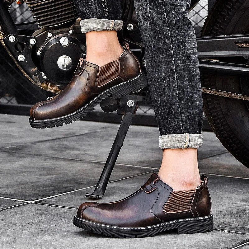 Mocassins en cuir véritable pour homme