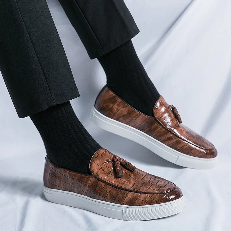 Mocassins en cuir confort semelle souple