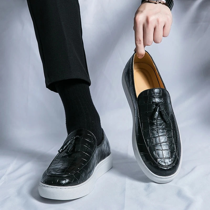 Mocassins en cuir confort semelle souple
