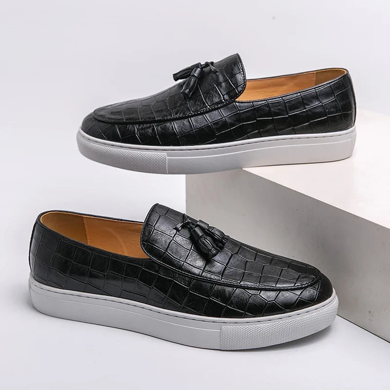 Mocassins en cuir confort semelle souple