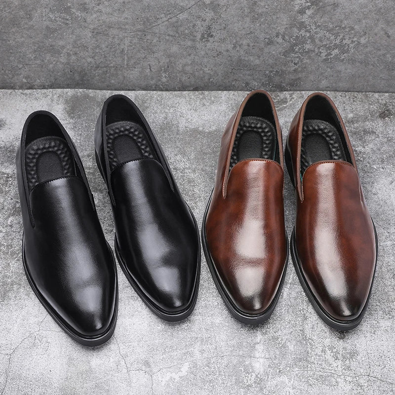 Mocassins en cuir véritable avec semelle rembourrée
