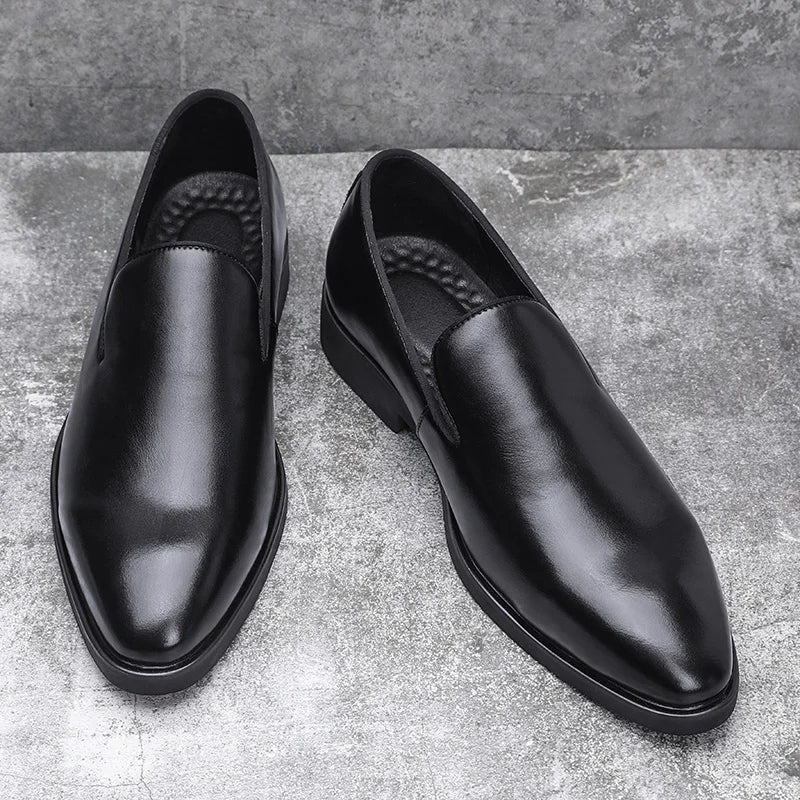 Mocassins en cuir véritable avec semelle rembourrée