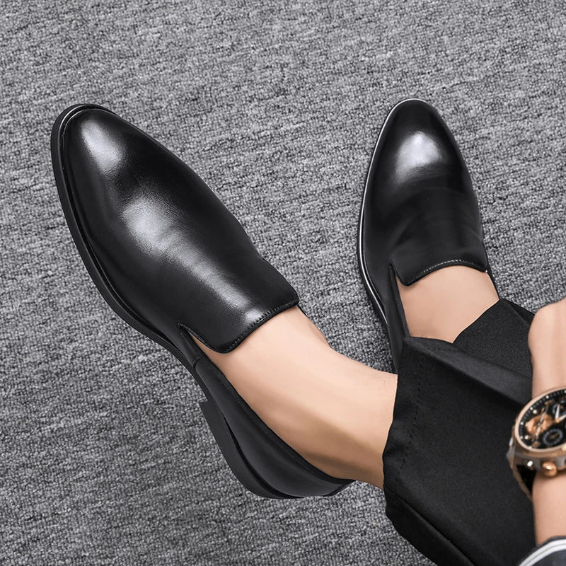 Mocassins en cuir véritable avec semelle rembourrée
