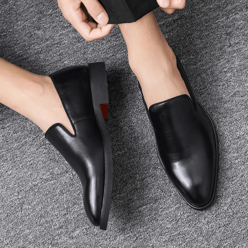 Mocassins en cuir véritable avec semelle rembourrée