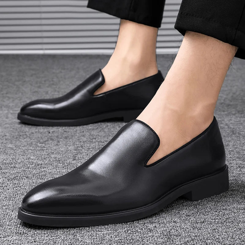 Mocassins en cuir véritable avec semelle rembourrée