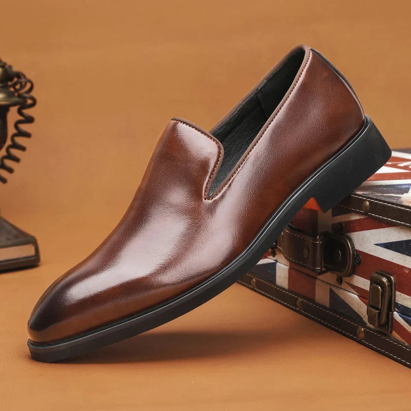 Mocassins en cuir véritable avec semelle rembourrée