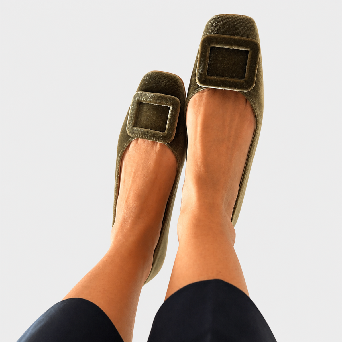 Mocassins en daim confort - Vert