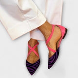 Mocassins femme à bride motif - Violet