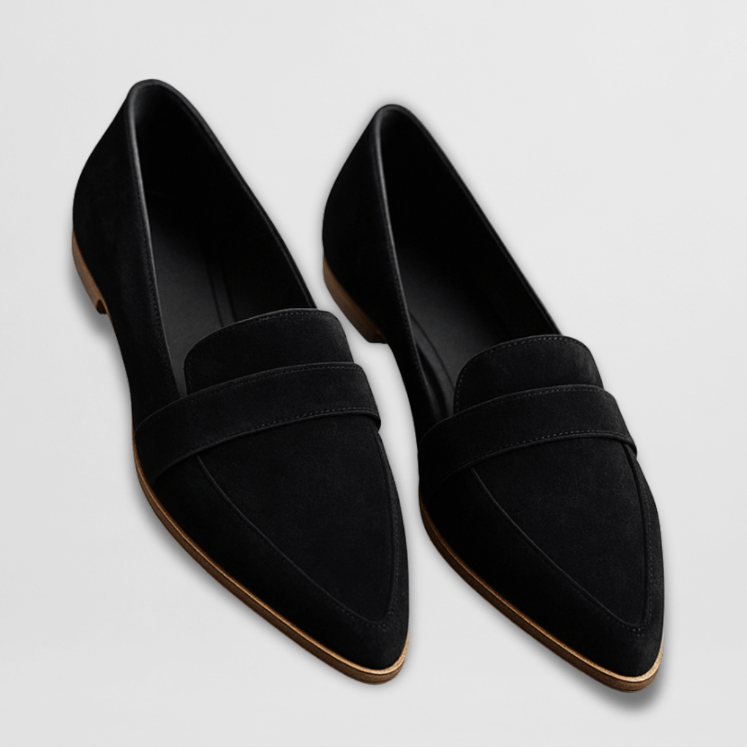 Mocassins Femme en Daim Orthopédiques Confort - Noir