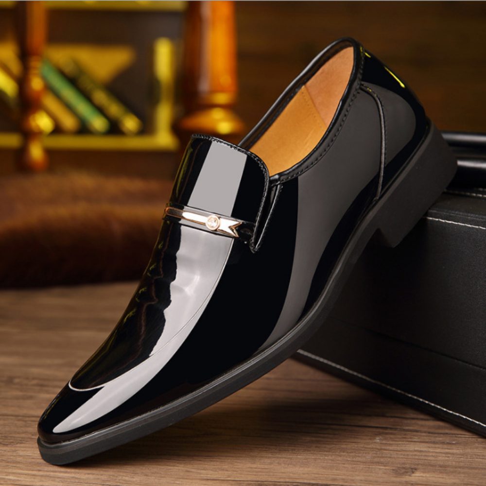 Guy - Mocassins Verni Bout Rond