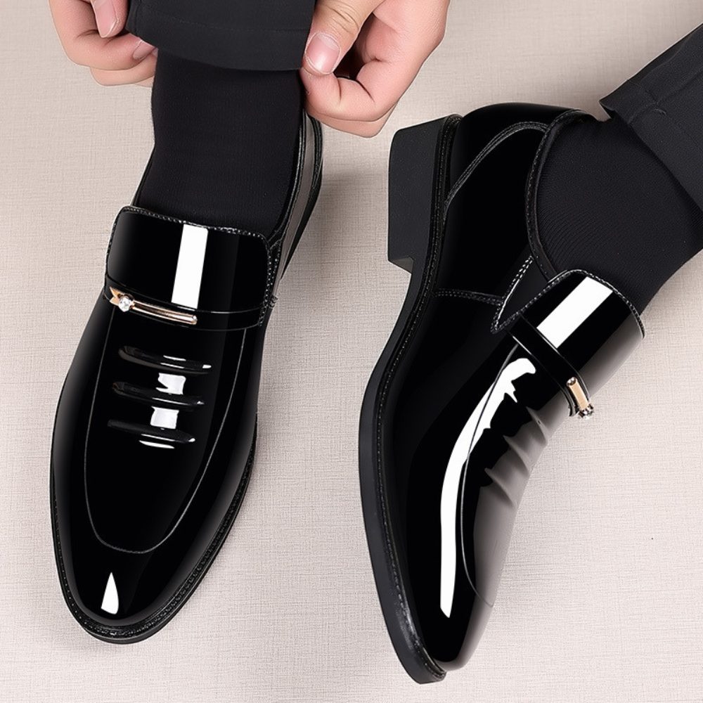 Guy - Mocassins Verni Bout Rond