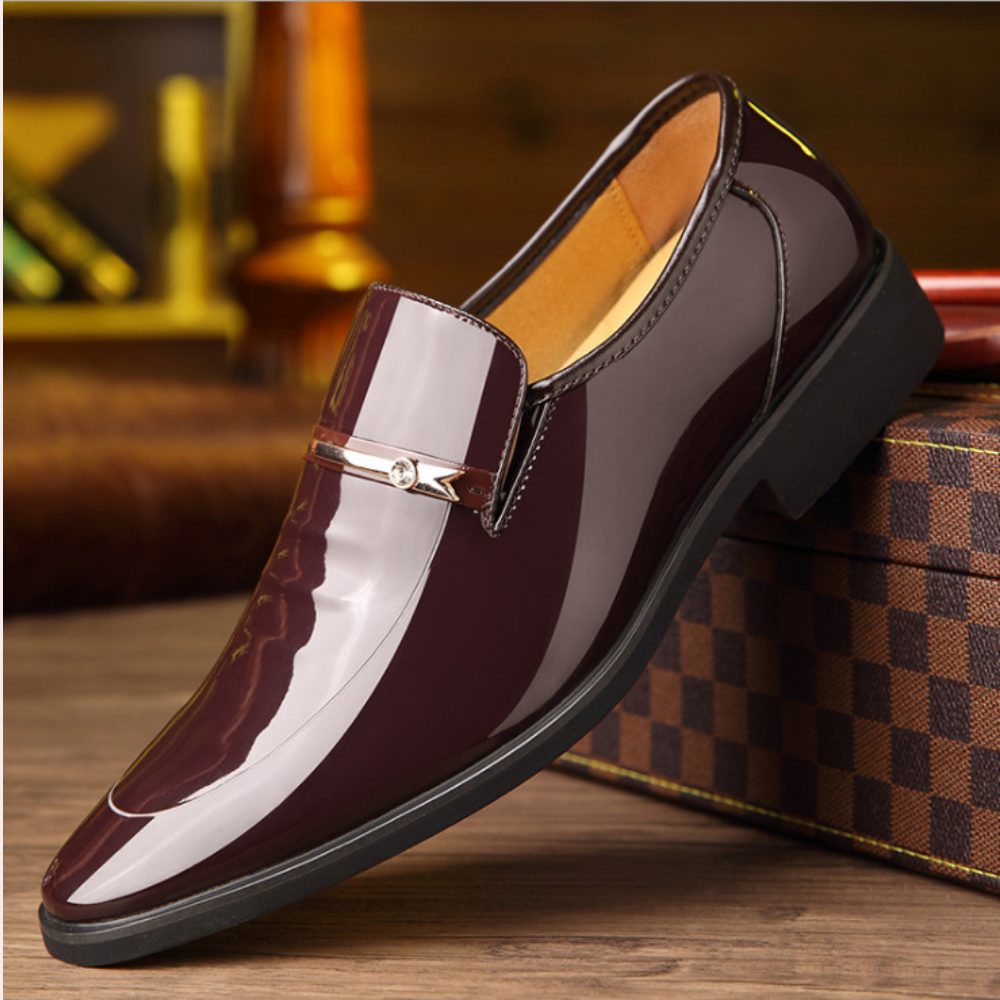 Guy - Mocassins Verni Bout Rond