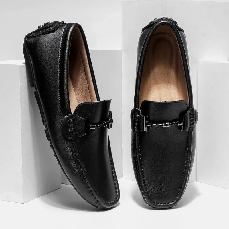 Mocassins homme en cuir slip-on