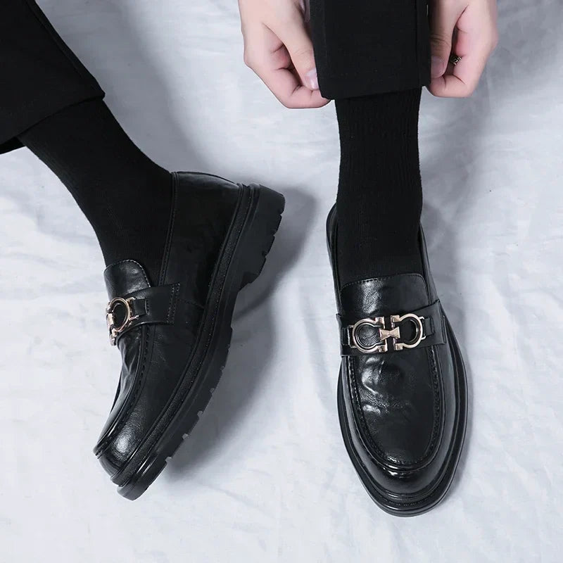Mocassins plateforme en cuir femme à mors
