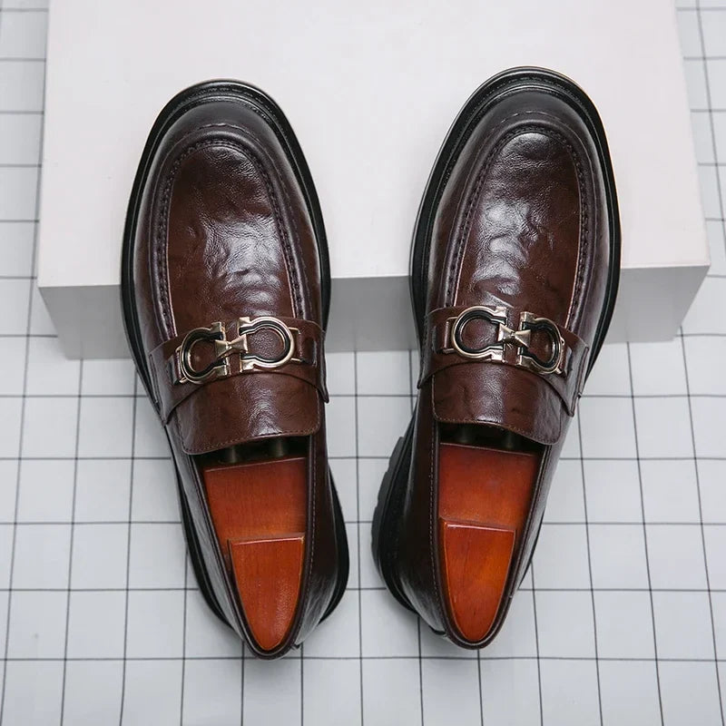 Mocassins plateforme en cuir femme à mors