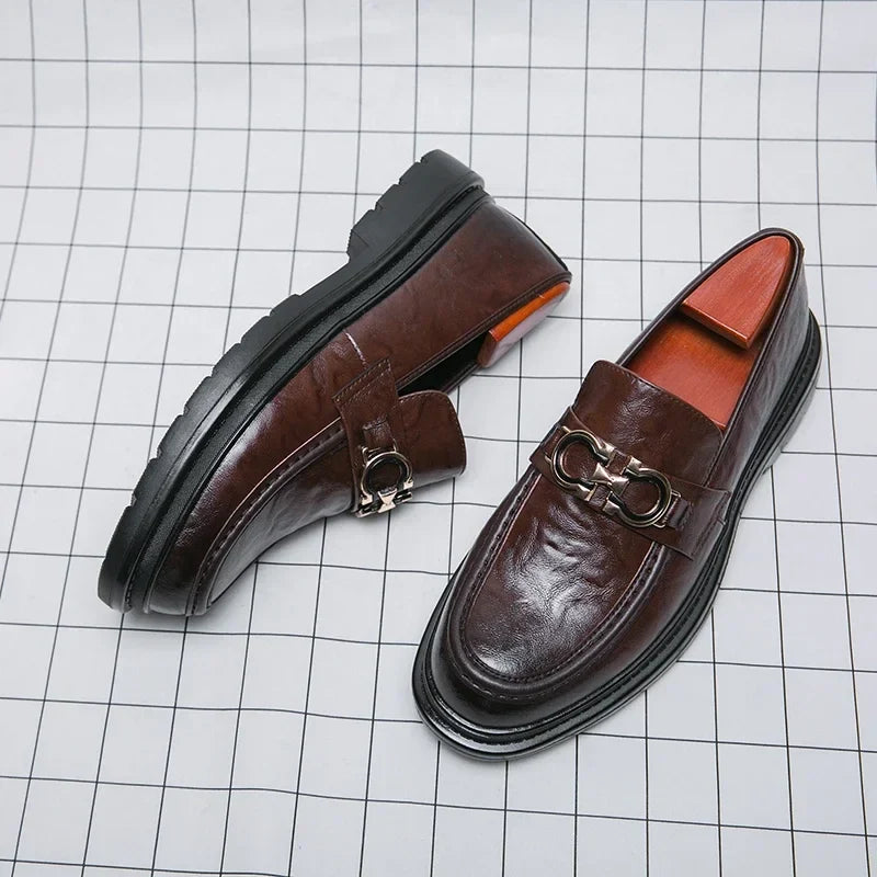 Mocassins plateforme en cuir femme à mors