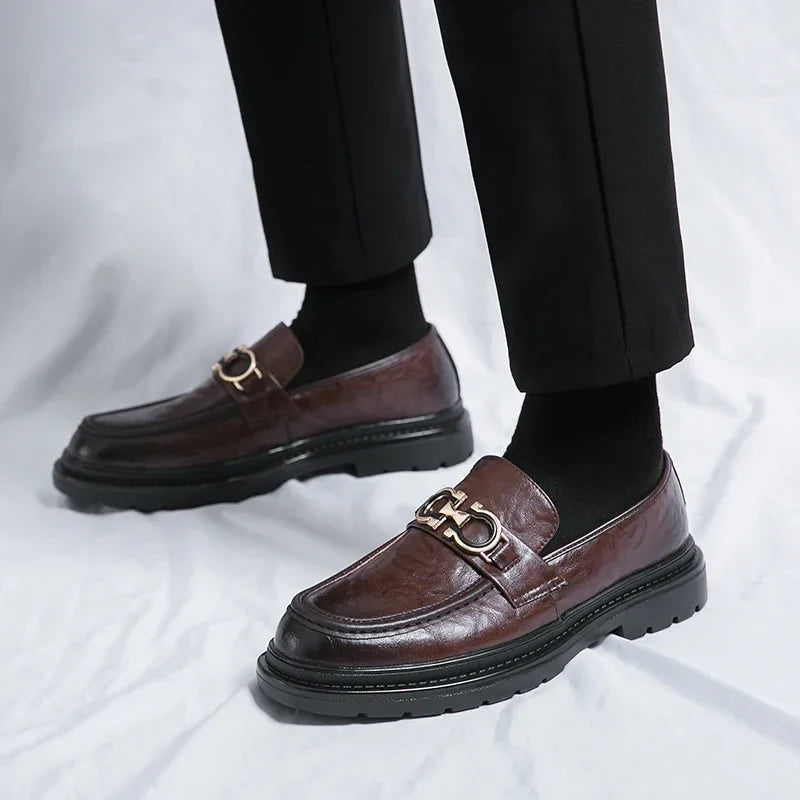 Mocassins plateforme en cuir femme à mors
