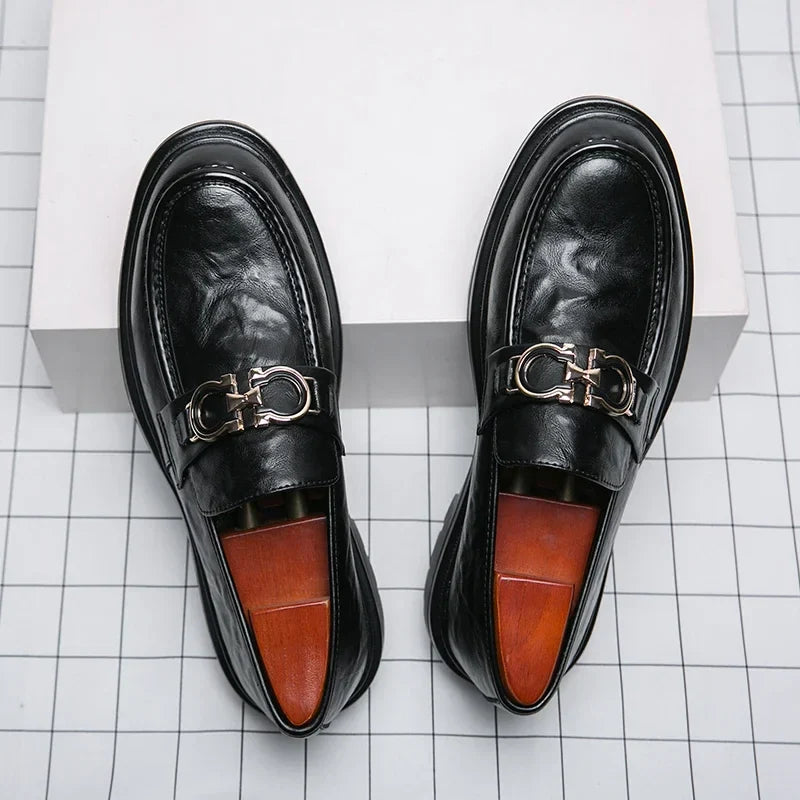 Mocassins plateforme en cuir femme à mors