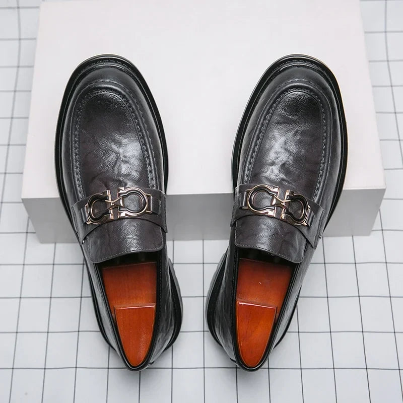 Mocassins plateforme en cuir femme à mors
