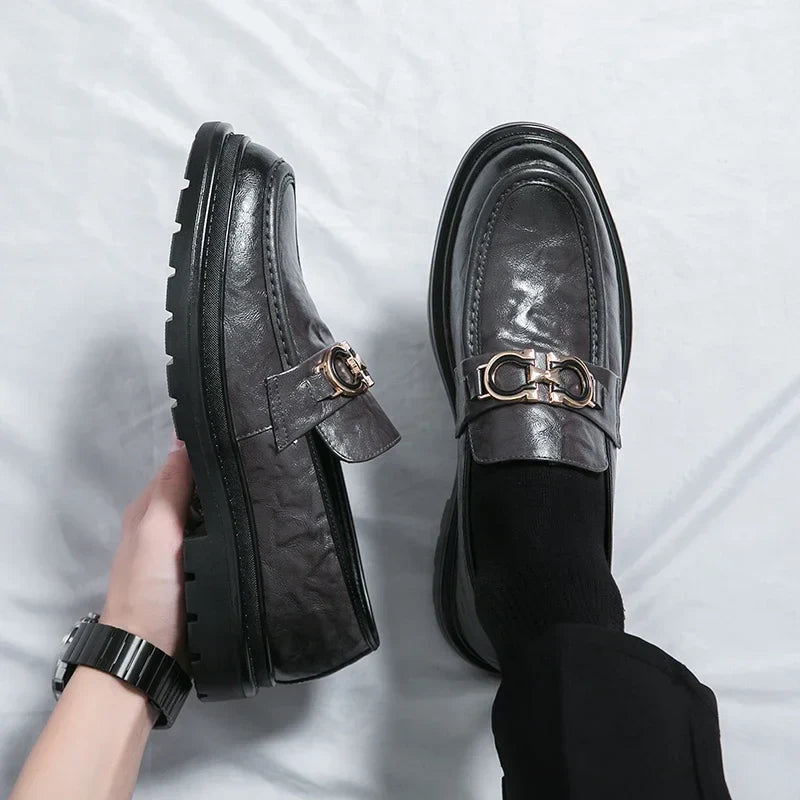 Mocassins plateforme en cuir femme à mors