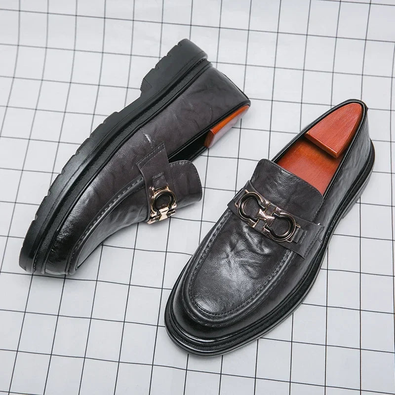 Mocassins plateforme en cuir femme à mors