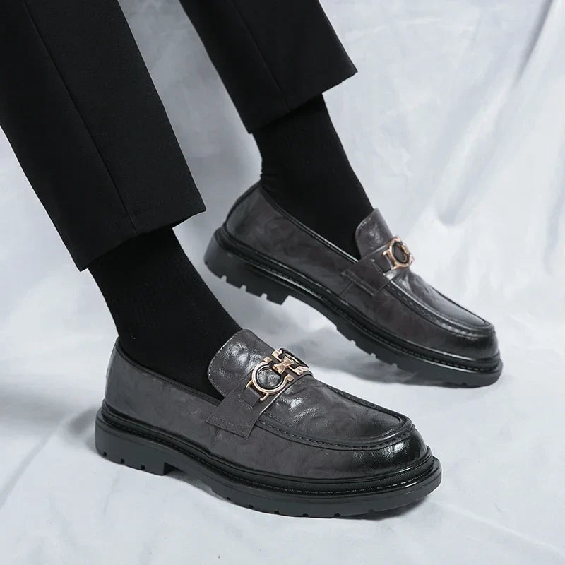Mocassins plateforme en cuir femme à mors