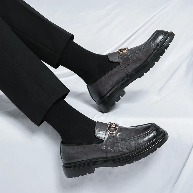 Mocassins plateforme en cuir femme à mors