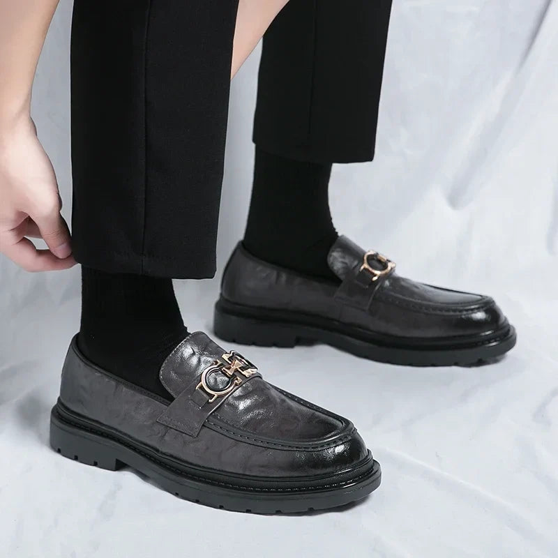 Mocassins plateforme en cuir femme à mors