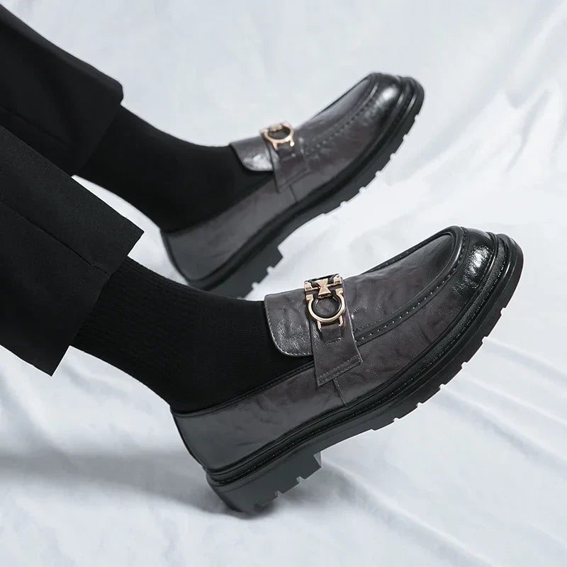 Mocassins plateforme en cuir femme à mors
